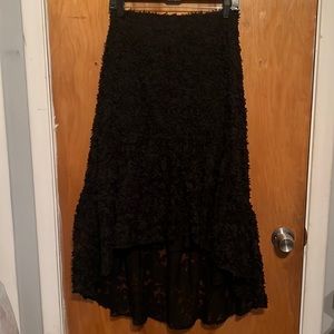 Black Appliqué Skirt